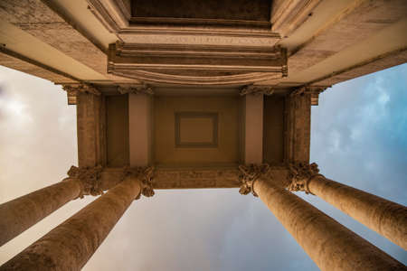 Greek columns in Romeの写真素材