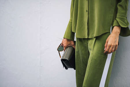 Milan, Italy - September 23, 2017: Street style concept - People during Milan Fashion Week.のeditorial素材