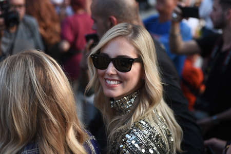 September 20, 2018: Milan, Italy -  Street style outfit during Milan Fashion Week - MFWSS19のeditorial素材