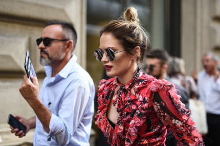 Street style outfits before Iceberg fashion show