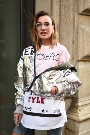 Street style outfits before Iceberg fashion show