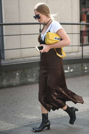 Street style outfits before Antonio Marras fashion show