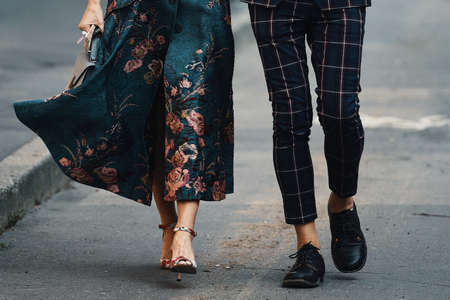 Street style outfitsの写真素材