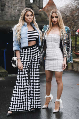 Paris, France - March 01, 2019: Street style outfit -   after a fashion show during Paris Fashion...