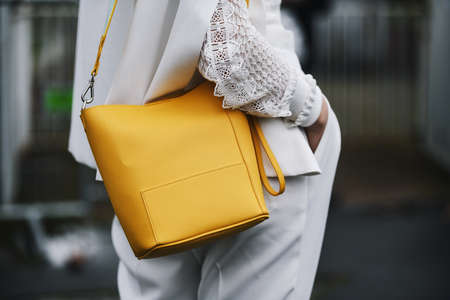 Paris, France - March 01, 2019: Street style outfit -   after a fashion show during Paris Fashion Week - PFWFW19のeditorial素材