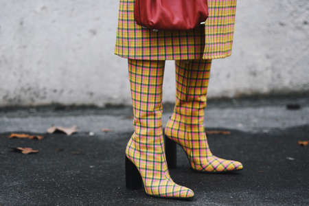 Paris, France - March 02, 2019: Street style outfit -  Tiffany Hsu after a fashion show during Paris Fashion Week - PFWFW19のeditorial素材