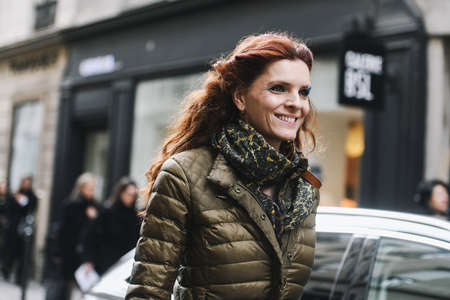 Paris, France - March 03, 2019: Street style appearance during Paris Fashion Week - PFWFW19のeditorial素材