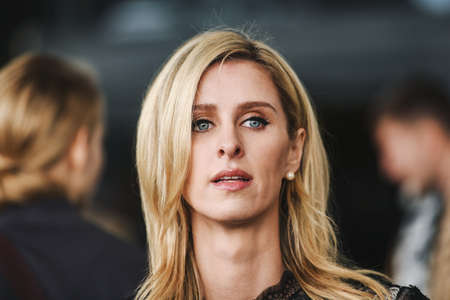 Paris, France - March 04, 2019: Street style outfit -  Nicky Hilton Rothschild after a fashion show during Paris Fashion Week - PFWFW19のeditorial素材