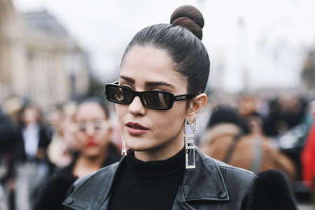 Paris, France - March 05, 2019: Street style appearance during Paris Fashion Week - PFWFW19のeditorial素材