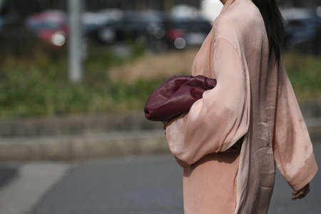 Street style outfit - clothing and accesoriesの写真素材