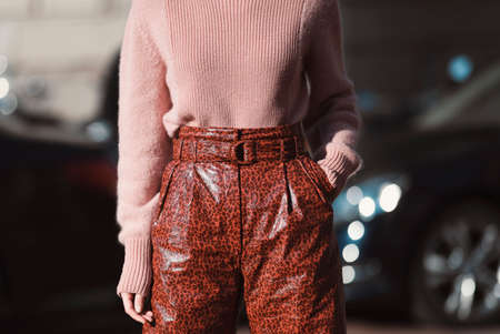 Street style outfit - clothing and accesoriesの写真素材