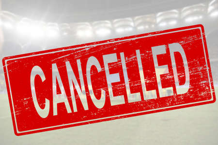 Cancelled sport event background - concept of cancellation events  due to to covid-19 outbreak.の写真素材