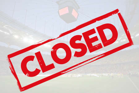 Cancelled sport event background - concept of cancellation events  due to to covid-19 outbreak.の写真素材