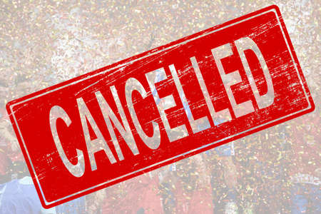 Cancelled sport event background - concept of cancellation events  due to to covid-19 outbreak.の写真素材
