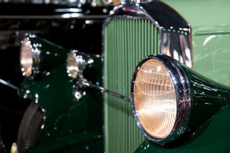 Headlight lamp of a vintage classic carのeditorial素材