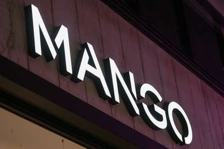 Milan, Italy - September 24, 2021: Victoria's Secret logo displayed on a facade of a store in Milan.のeditorial素材