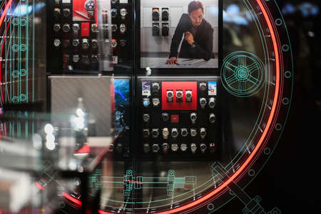 Milan, Italy - September 24, 2021: Luxury watches in a store in Milanのeditorial素材