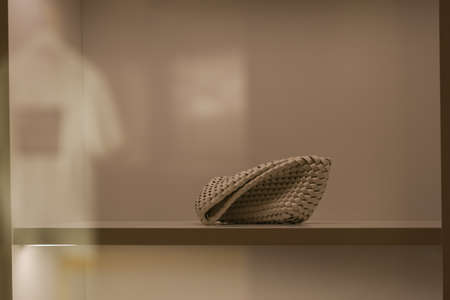 Milan, Italy - September 24, 2021: Handbags in a boutique store.のeditorial素材