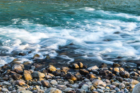 Long exposure of flowing river at Jim Corbett National Park