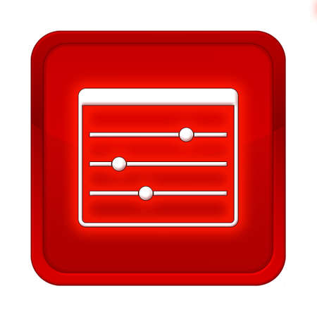 settings button red squareの写真素材