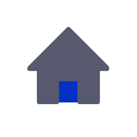 home icon grey blue two coloredの写真素材