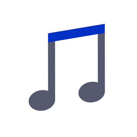 note icon grey blue two coloredの写真素材