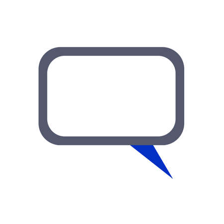 speech bubble icon grey blue two colored