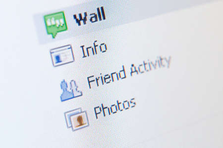 Close up of list of social activityの写真素材