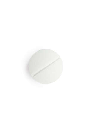 White tablet, isolated on whiteの写真素材