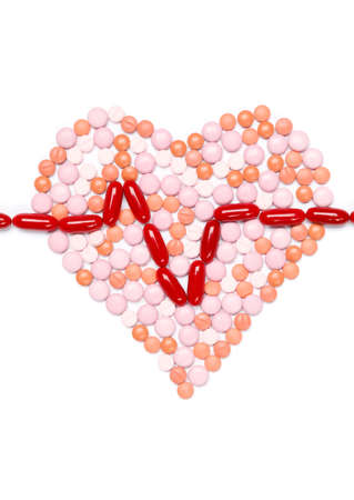 Heart is made of pills. Healthcare concept.の写真素材