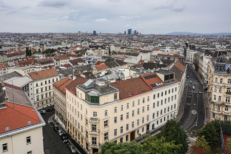 View of Vienna from aboveの写真素材