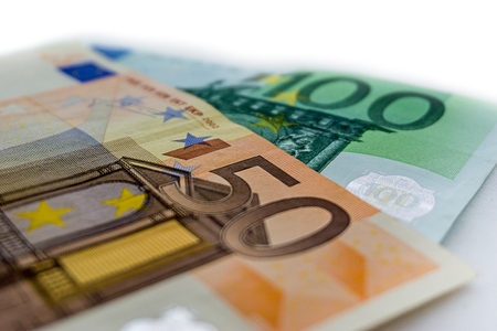 Euro billsの写真素材