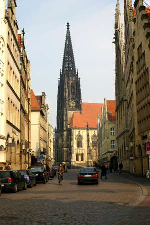 St. Lamberti Church in the historic center of M?nster in North Rhine-Westphaliaのeditorial素材