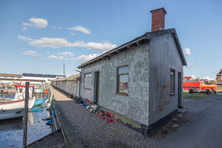 Small cottage in the port of Rudkbing, Langeland, Denmarkのeditorial素材