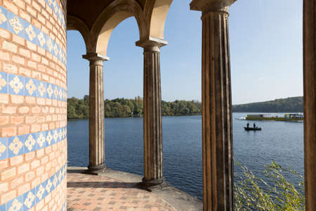 Pillars of the  Sakrower Church at the Havelの写真素材