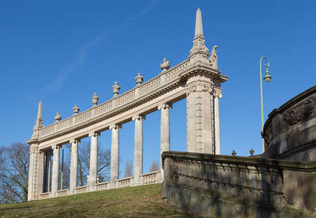 Restored arcades Glienicke Bridge in Potsdamのeditorial素材