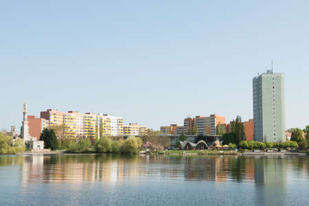 Potsdamer panorama with pumping station (Mosque)の写真素材