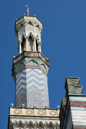 Tower of the mosque disguised as a pumping station in Potsdamの写真素材