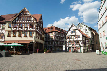 Large square in downtown Schmalkaldenのeditorial素材