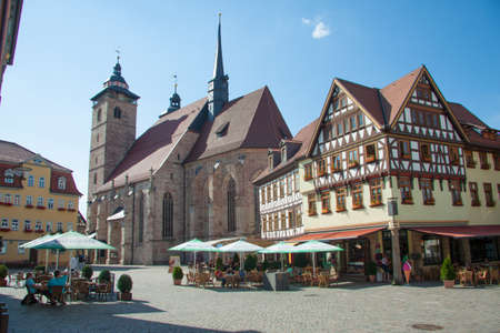 Market Square and Church in Schmalkalden / Thuringiaのeditorial素材