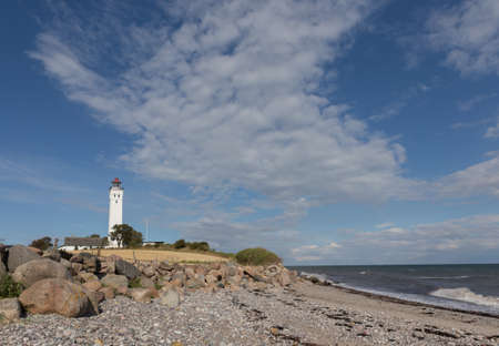 Lighthouse at the southern tip of Langeland, Denmarkの写真素材