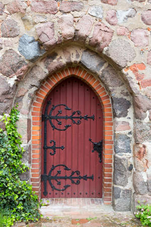 Side door of an old buildingの写真素材