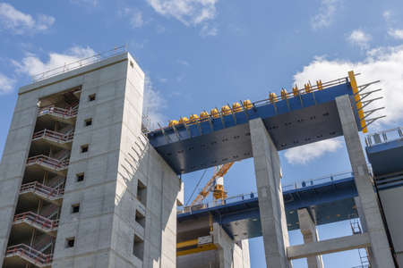 construction site of the new ship lift in Niederfinow Brandenburg