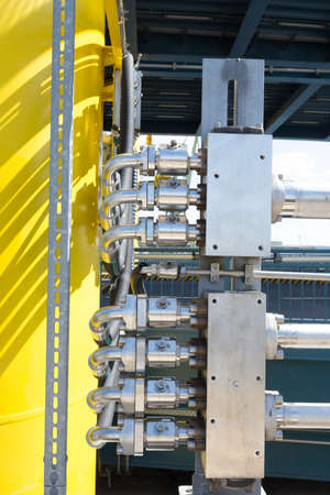 Chromed Supply Lines in the port of Warnemnde