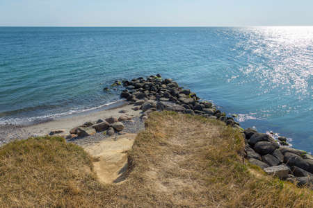 Southernmost tip of Denmark in South Falster near Gedserの写真素材
