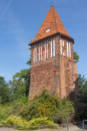 Tower at the mill road with pointed roofの写真素材