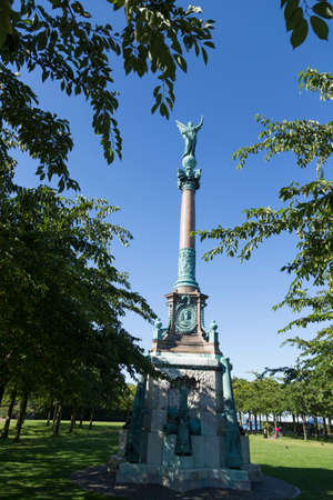 Column of Iver Huitfeldt in Langelinie Park Copenhagen Denmarkの写真素材