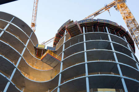 Office towers under construction in central Copenhagen Denmark