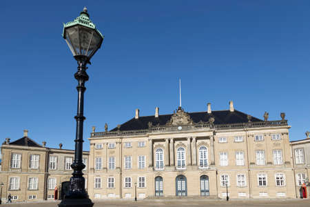 Lantern in front of the City Palace of the Danish royal family in Copenhagenのeditorial素材