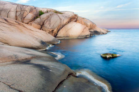 Rocky shore in Norway  near the seaの写真素材